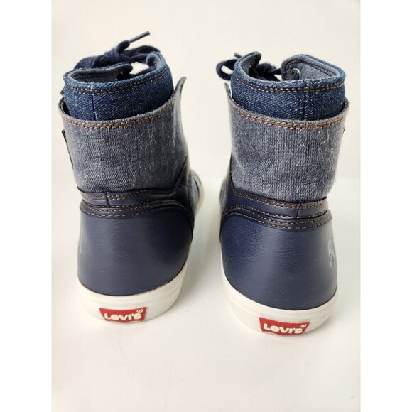Levis Shoes Mens Size 13 Mason HI 501 Denim Blue Canvas Sneakers - Picture 5 of 12